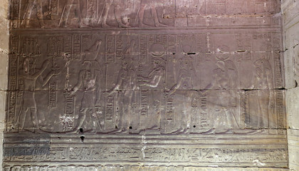Scene from Edfu Temple in Edfu, Egypt