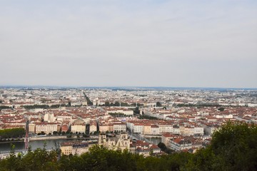 Fototapeta na wymiar フルヴィエールの丘からの景色