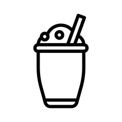 Frappe vector, Chirstmas menu line style icon, editable outline