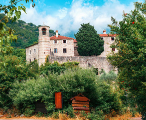 Podmaine or Podostrog orthodox Monastery in Budva city, Montenegro