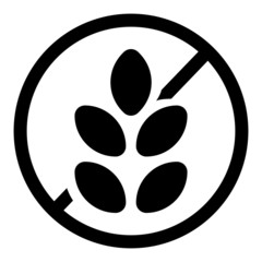 Gluten Free Food vector icon. Allergy Product Dietary illustration symbol.