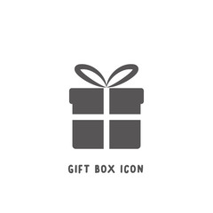 Gift box icon simple flat style vector illustration.