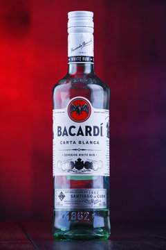Bottle of Bacardi white rum Stock Photo | Adobe Stock