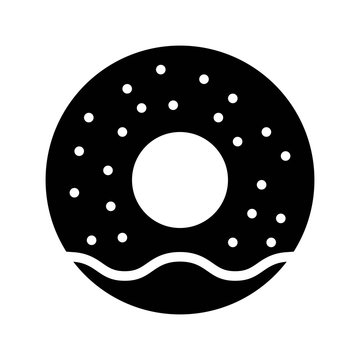 Donut Vector, Chirstmas Menu Solid Style Icon