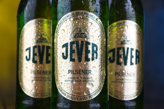 Bottles of Jever beer