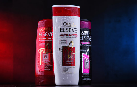 Composition with three containers of LOreal products