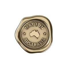 Product manufactured in Australia. Golden seal of quality.
