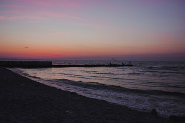 sunset on beach