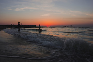 sunset on beach