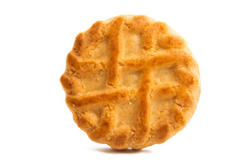 round butter cookies isolated