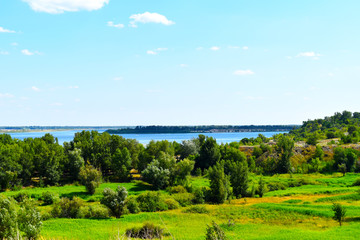 Obraz premium river and forest landscape