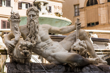 neptunus fountain at Palermo, Sicily