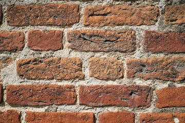 Mauer aus Ziegelsteinen in der historischen Altstadt von Havelberg