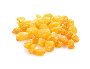 Raisins isolated on white background