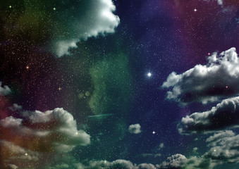 Obraz premium galaxy in a free space. 3D rendering