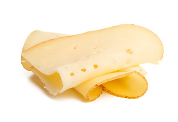 sliced cheese isolated