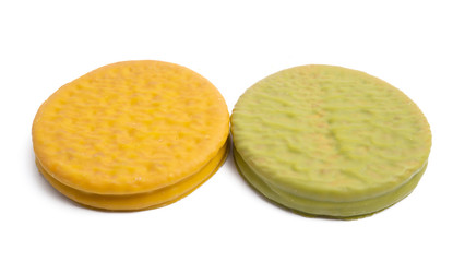 iced sandwich cookie isolated