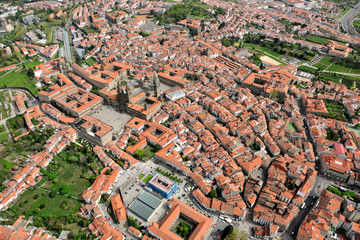 aerial image of Santiago de Compostela, Galicia, Spain	