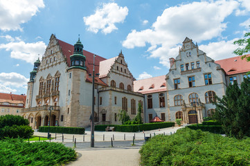 Fototapeta na wymiar Ancient historical architecture in Poznan city, Poland.