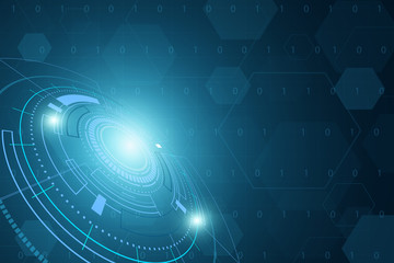 Sci fi futuristic user interface, HUD, Technology abstract background , Vector illustration.	