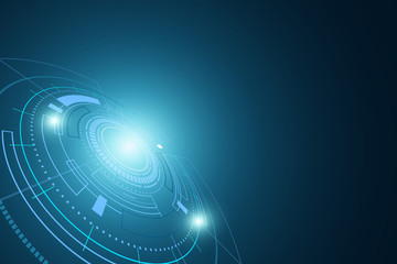 Sci fi futuristic user interface, HUD, Technology abstract background , Vector illustration.	