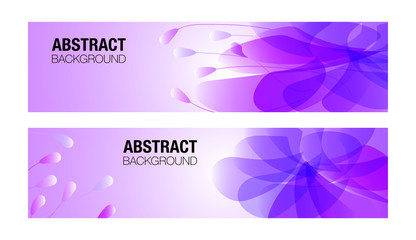 Abstract background. Gradient flower shapes composition. Fluid elements for banner, logo, social, presentation, flyer, brochure,  template. Creative design. Vector illustration.