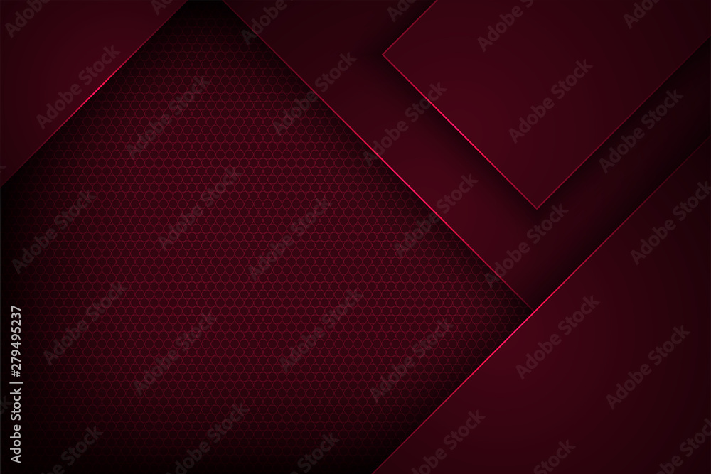 Wall mural dark red abstract vector background with overlapping characteristics.