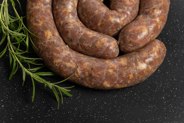 Raw Homemade Stuffed Pork Sausages