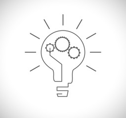 lightbulb with gears icon