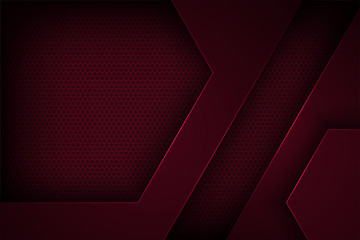 Dark red abstract vector background with overlapping characteristics.