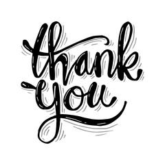 Fototapeta premium Thank you hand lettering calligraphy.