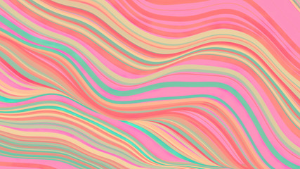 3d illustration, abstract geometric backgrounds, multicolour independent lines