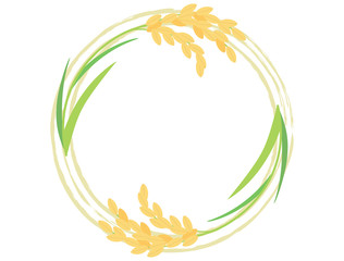 稲5　稲穂　フレーム