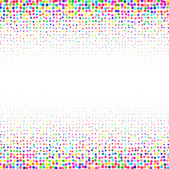 Multicolored circles on a white background.       