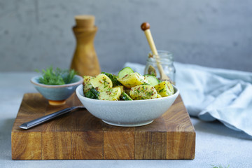 potato salad with cucumber and dill