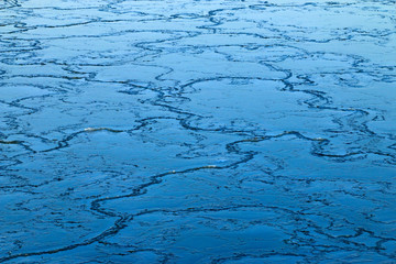Sea ice natural landscape
