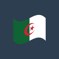 vector illustration of Algeria flag