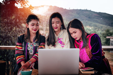 women and friend happy time