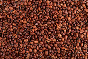 Fototapeta premium Roasted coffee beans background