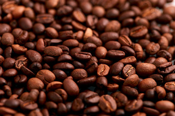 Roasted coffee beans background