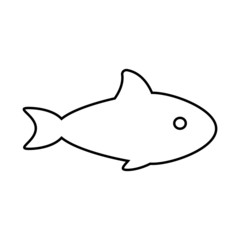 Fish vector Icon. SEa Food illustration symbol. Farm Element logo.