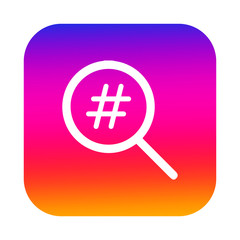 hashtag finder icon vector symbol