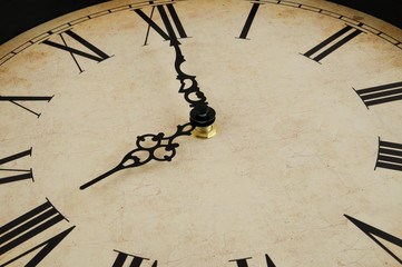 Old vintage clock face background
