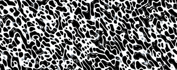 Wavy abstract liquid ink black and white pattern background