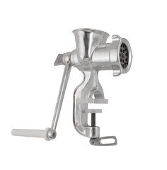 Manual meat grinder isolated on white background