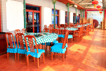 Banquet tables and chairs