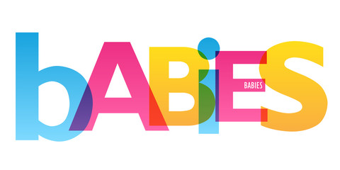 BABIES colorful vector typography banner