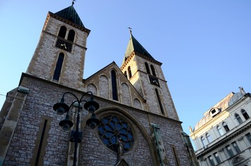 Fototapeta premium Bosnie-Herzégovine : Cathédrale de Sarajevo