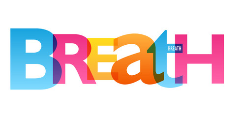 BREATH colorful vector typography banner