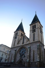 Fototapeta na wymiar Bosnie-Herzégovine : Cathédrale de Sarajevo